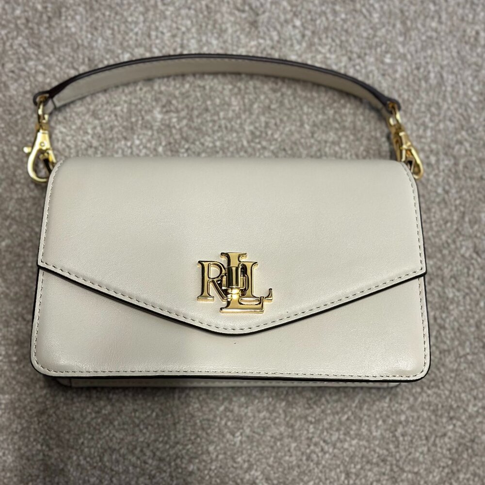 ✨ Lauren Ralph Lauren Tayler Bag – Chic Cream with Gold Hardware